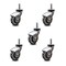 Service Caster 3 Inch Bright Chrome Hooded Polyurethane 3/8 Inch Grip Ring Stem Casters, 5PK SCC-GR03S310-PPUBD-BC-716138-5 - alternate 1